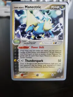 Pokemon Card - Team Aqua's Manectric 4/95 World Championships 2004 - Image 1