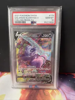 Galarian Slowking v Alternate Full Art Holo Card 179/198 PSA 10 - Image 1