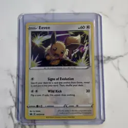 NM! Eevee SWSH118 SWSH: Sword & Shield Promo Cards Holo Bleed - Image 1