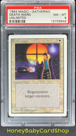 MTG Unlimited Edition 1993 Death Ward PSA 8 NM/MT Old School 93/94 - Image 1