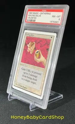 MTG Unlimited Edition 1993 Healing Salve PSA 8 NM/MT Old School 93/94 - Image 3