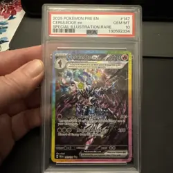 2025 POKEMON PRE EN-SPECIAL ILLUSTRATION RARE #147 CERULEDGE EX PSA 10 - Image 1