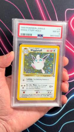 1999 POKEMON JUNGLE #16 WIGGLYTUFF - HOLO PSA 8 - Image 2