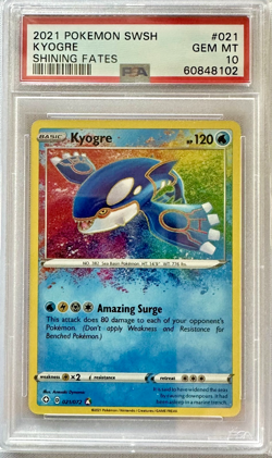 PSA 10 Kyogre #21 Amazing Rare - 2021 Pokemon Shining Fates 021/072 - Image 1