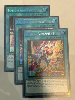 YUGIOH-3x- Fusion Armament MP24-EN105 - Prismatic Secret Rare - (PLAYSET) - Image 1