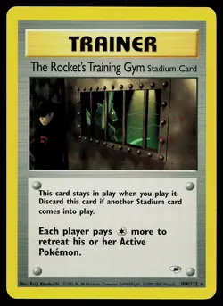 Pokemon Card - The Rocket's Training Gym Gym Heroes 104/132 Rare - Image 1