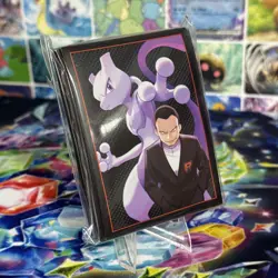 Pokemon Destined Rivals Elite Trainer Box ETB Mewtwo Giovanni 65 Card Sleeves - Image 1