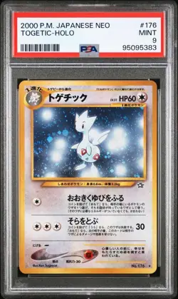 Pokemon Card Togetic No.176 Neo Genesis Japanese Holo Rare PSA 9 Mint - Image 2