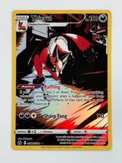 Pokemon Cards Thievul GG17/GG70 Crown Zenith Galarian Gallery Holo - Image 1