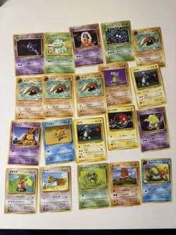 Vintage Pokemon Lot 100 Cards Fossil Jungle Gym Heroes Team Rocket Base Set - Image 1
