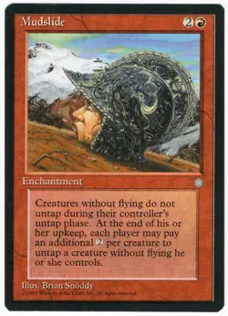 Mudslide 1995 Ice Age RESERVED LIST Red Rare Enchantment MTG NM AZ1 - Image 1