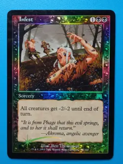 MTG 1x (FOIL) Infest LP Onslaught Magic the Gathering - Image 1