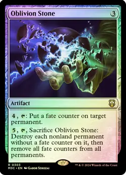MTG FOIL Oblivion Stone Ripple Foil - Modern Horizons 3 Commander #303 - Image 1