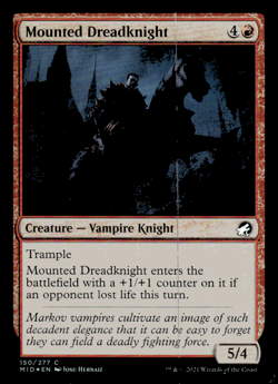 FOIL Mounted Dreadknight Innistrad: Midnight Hunt Regular - Image 1