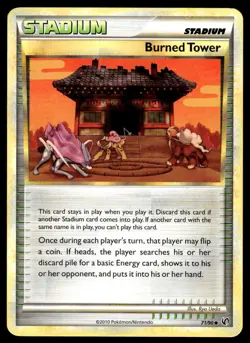Pokemon TCG Undaunted #71/90 Burned Tower HP - Image 1
