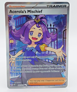 Pokemon TCG Acerola's Mischief 165/132 Mega Evolution Full Art Trainer - Image 1