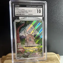 Pinsir Pokemon 2024 Twilight Masquerade 168/167 IllustrationRare CGC 10 Gem Mint - Image 2
