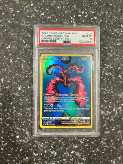 2023 Pokemon Crown Zenith Galarian Moltres Black Star Promo SWSH284 PSA 10 - Image 1