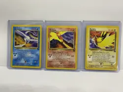 Pokemon TCG Set of 3 Legendary Bird Black Star Promos WOTC MP - Image 1