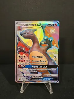 Pokemon TCG Charizard GX Hidden Fates SV49/SV94 Holo Full Art NM+ - Image 1