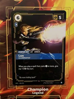 Lux Determined Riftbound Origins TCG Card NM Proving Grounds Exclusive - Image 1