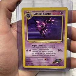 Pokemon Sabrina’s Haunter Card 58/132 Gym Heroes WOTC 1999 TCG MP Vintage Vtg - Image 1