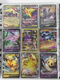Pokemon Card Collection Binder Lot Holo Rare Full Art Gengar Charizard Pikachu - Image 1