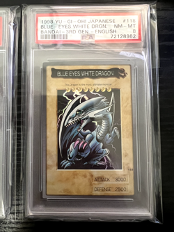 Yu-Gi-Oh! Card Blue-Eyes White Dragon Bandai Japanese English PSA 8 2-Set - Image 5