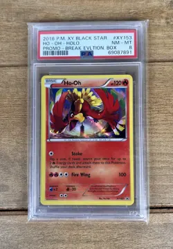 HO-OH HOLO XY153 PSA 8 Rare Pokemon Card Black Star Promo Pop 6 - Image 1