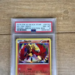 HO-OH HOLO XY153 PSA 8 Rare Pokemon Card Black Star Promo Pop 6 - Image 3