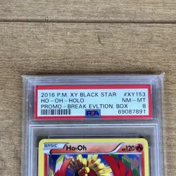 HO-OH HOLO XY153 PSA 8 Rare Pokemon Card Black Star Promo Pop 6 - Image 4