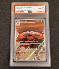 Pokemon Crustle Illustration Rare Card 186/182 Destined Rivals PSA 10 Gem MT - Image 1