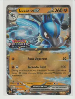 Lucario ex Stamped Promo Pokemon Card PRE 051/131 Prismatic Evolutions - Image 1