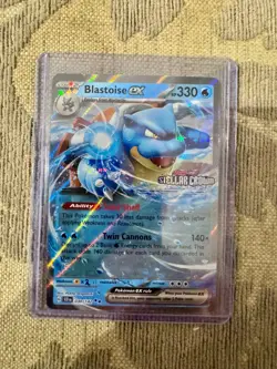 Pokemon TCG Card Blastoise ex 030/142 STAMPED Stellar Crown Promo Double Rare NM - Image 3
