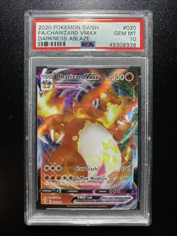Charizard Vmax 020/189 Darkness Ablaze PSA 10 2020 Pokemon Swsh Graded Card - Image 1