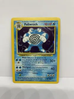 Pokemon TCG Cards Poliwrath 13/102 Base Set Holo Rare NM/LP - Image 1