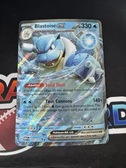 Pokemon Blooming Waters 151 JUMBO CARD Blastoise ex 009/165 - Image 1