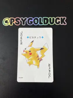 Pikachu Joker Pokemon Poker Card 1999 Creased Mint Rare Japan Lugia - Image 1