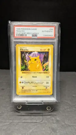 1999 Pokemon E3 Pikachu Red Cheeks Promo #58 Shadowless Base Set PSA - Image 1