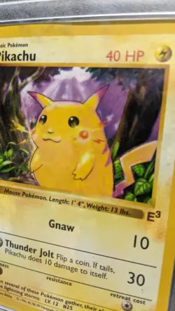 1999 Pokemon E3 Pikachu Red Cheeks Promo #58 Shadowless Base Set PSA - Image 3