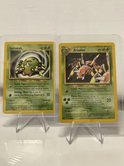 Ariados 27/111 and Spinarak 75/111 1st Edition Neo Genesis Non-Holo POKEMON - Image 1