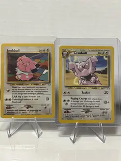 Pokemon TCG Snubbull & Granbull Neo Genesis Unlimited MINT - Image 1
