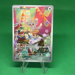 Pokemon TCG Minccino 182/162 Illustration Rare, Temporal Forces - Image 1