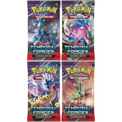 Pokemon Temporal Forces : 4 Sealed Booster Packs : Art Set (One of Each Design) - Image 1