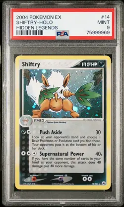 2004 Pokemon EX Hidden Legends Shiftry holo 14/101 PSA 9 Mint 75999969 - Image 1