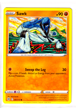 Sawk 81/172 Brilliant Stars ENGLISH Common 2022 Near Mint Pokemon - Image 1