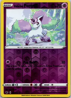 Galarian Ponyta - SWSH01: Sword & Shield Base Set 081/202 - Common - NM Pokemon - Image 1