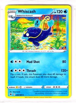 Whiscash 36/189 Astral Radiance ENGLISH Uncommon 2022 Near Mint Pokemon - Image 1