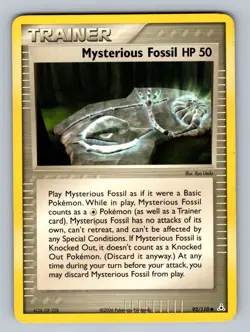 Mysterious Fossil 92/110 Common Holon Phantoms LP Pokemon TCG - Image 1
