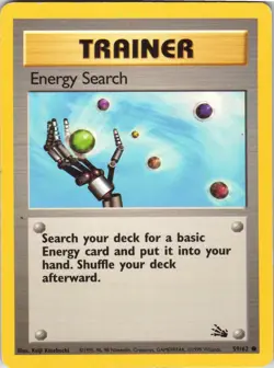 Energy Search - Pokemon TCG Fossil 59/62 Unlimited Trainer Lightly Played LP - Image 1